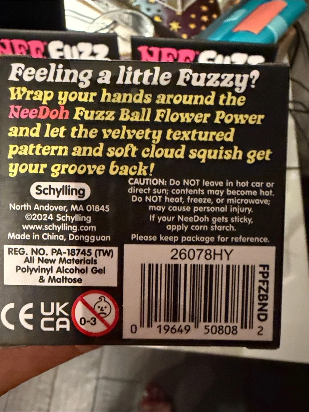 AUTHENTIC Fuzz Ball Flower Power Stress Toy - orange